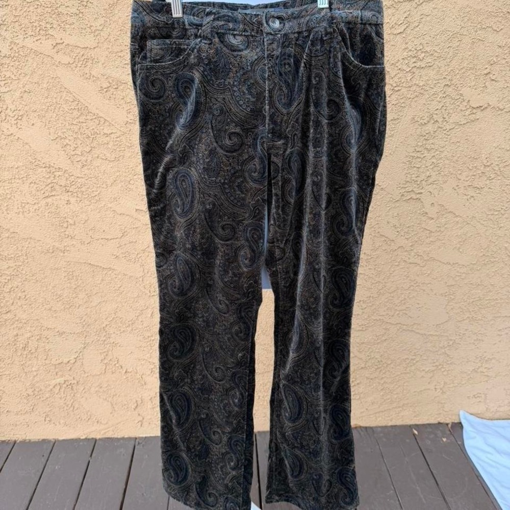 Black Paisley flare jeans by gap size 12